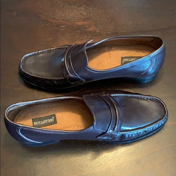 Botany 500 shoes men’s dark brown leather Slip on - Picture 3 of 9